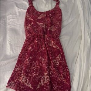 Elegant Red Patterned romper